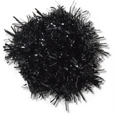 Black Tinsel Pom