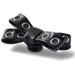 Black Grommet Studded Bow