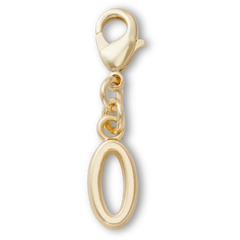 Gold Letter O Charm