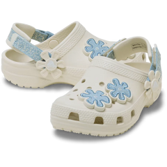 Toddler Classic Denim Flower Adjustable Backstrap Clog