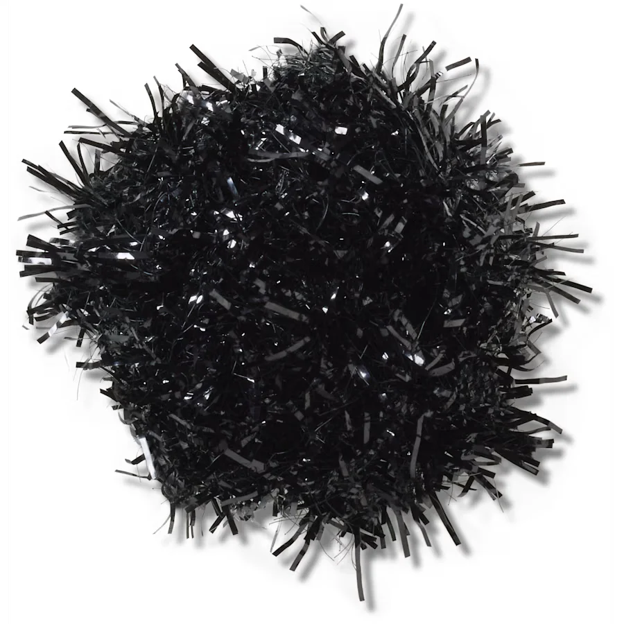 Black Tinsel Pom