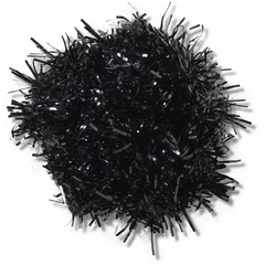 Black Tinsel Pom