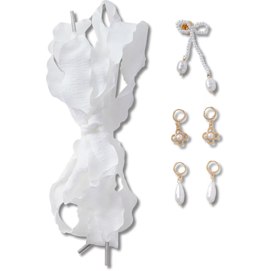 Laces and Pearl Bow Charm Kit