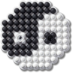 Beaded Ying and Yang