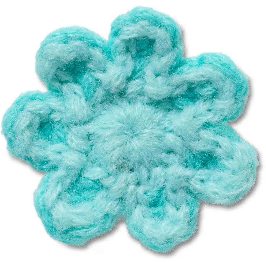Crochet Blue Flower